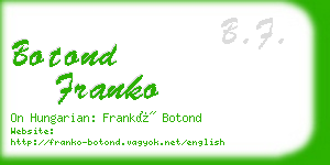 botond franko business card
