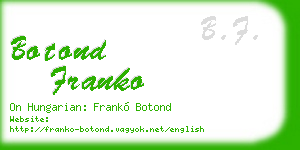 botond franko business card